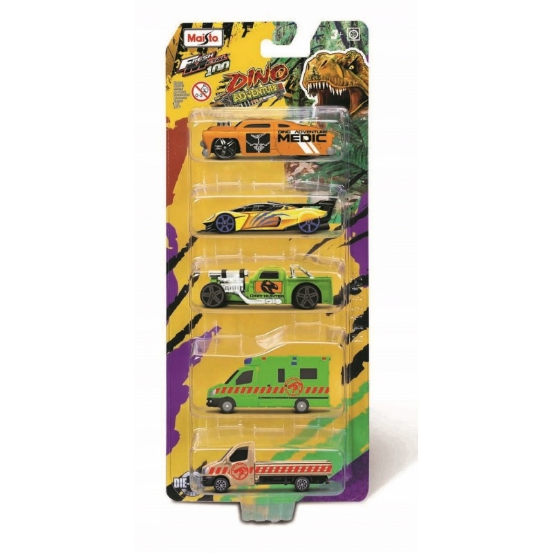 Maisto Dino Adventures 3" Vehicles 5 Pack   15464