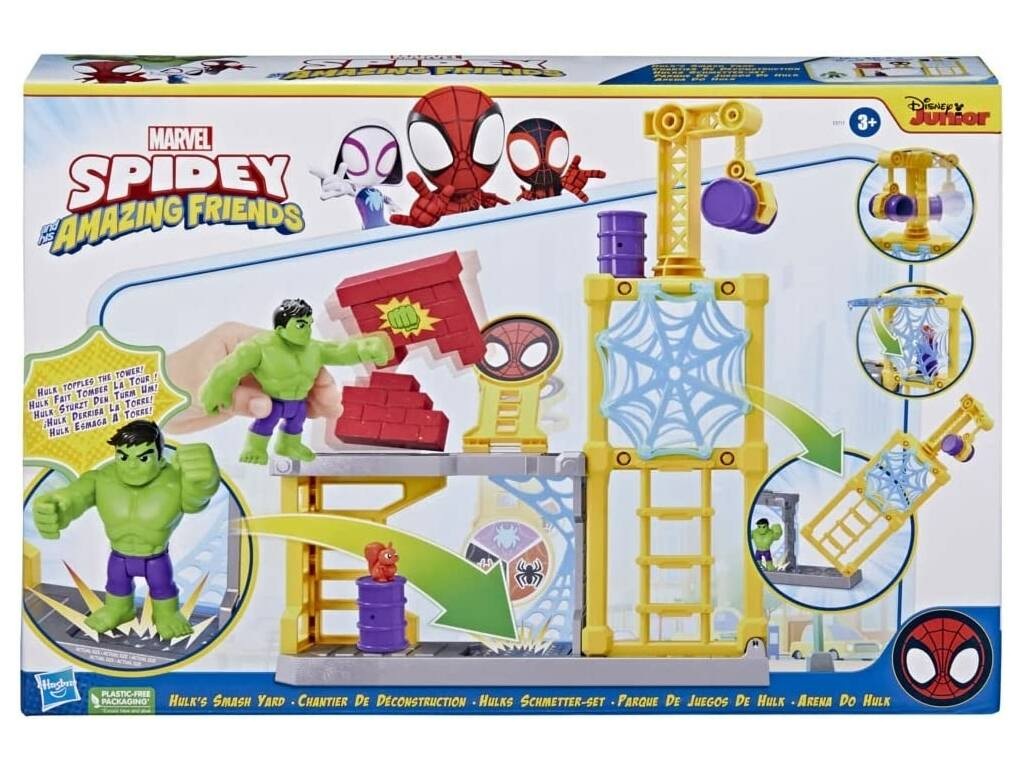 Hasbro Spidey & Amazing Friends Hulk Smash Yard Playset    F3717