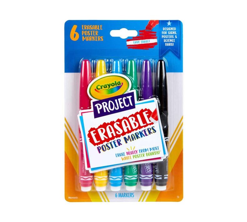 Crayola Marker, 6Ct Erasable Project Poster