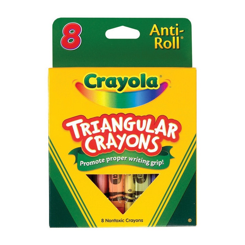 Crayola 8 Ct. Anti-Roll Triangular Crayons