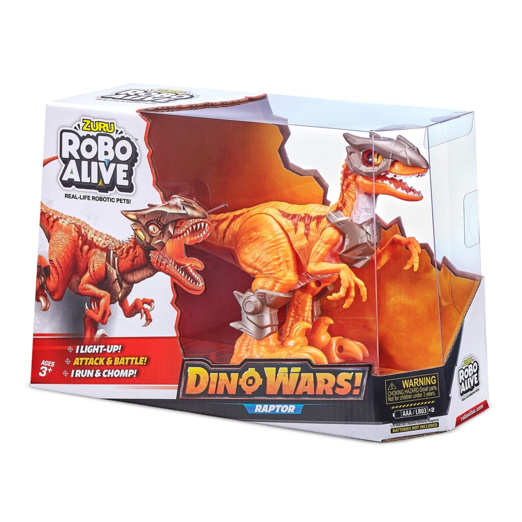 Zuru Robo Alive Dino Wars-Series 1Raptor,Bulk,6Pcs,Noinner,Std Color