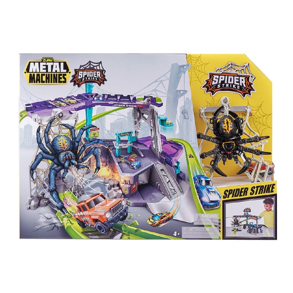 Zuru Metal Machines Playset Series 1 Spider Strike,Bulk,2Pcs,No Inner,Std Color