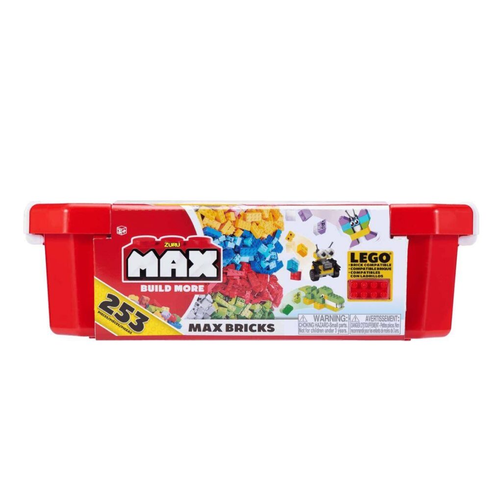 Zuru Max Build More Construction Value Brick (253 Bricks),Bulk, 6Pcs,Noinner,Std Color