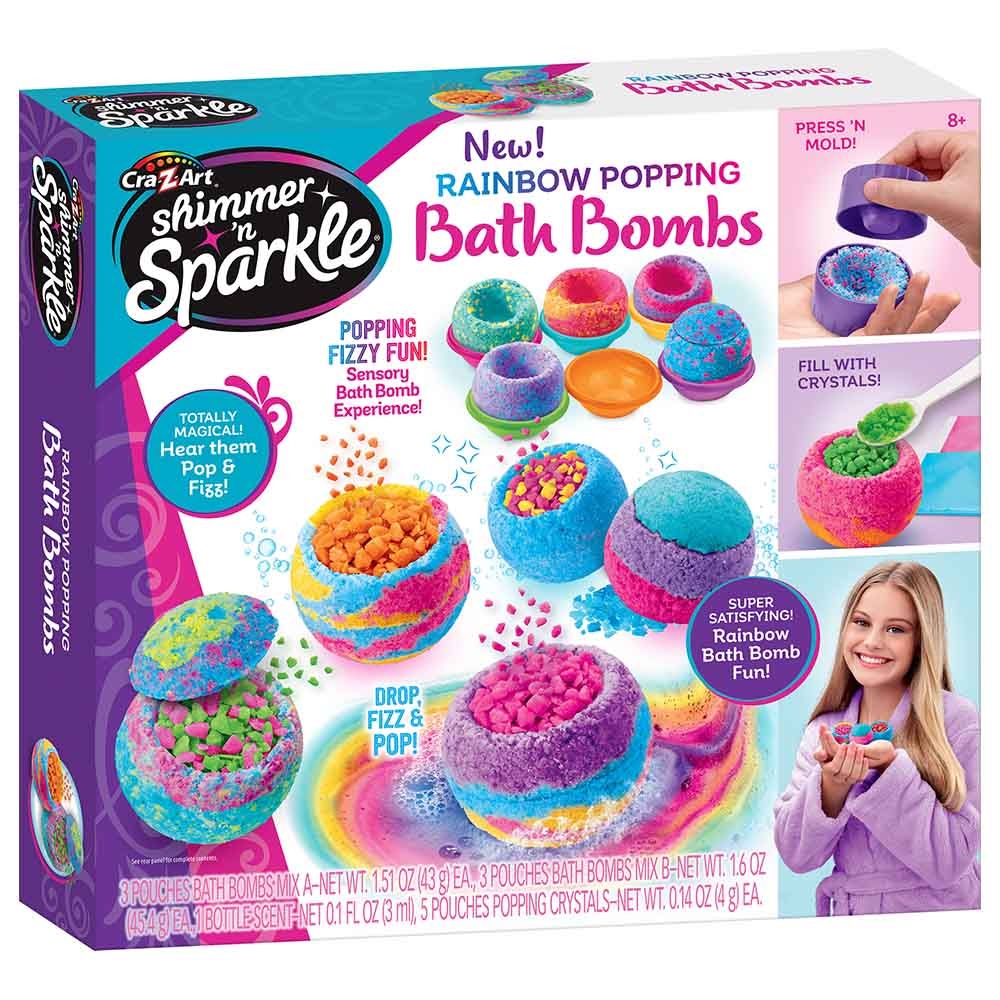 Cra-Z-Art Shimmer N' Sparkle Rainbow Popping Bath Bombs