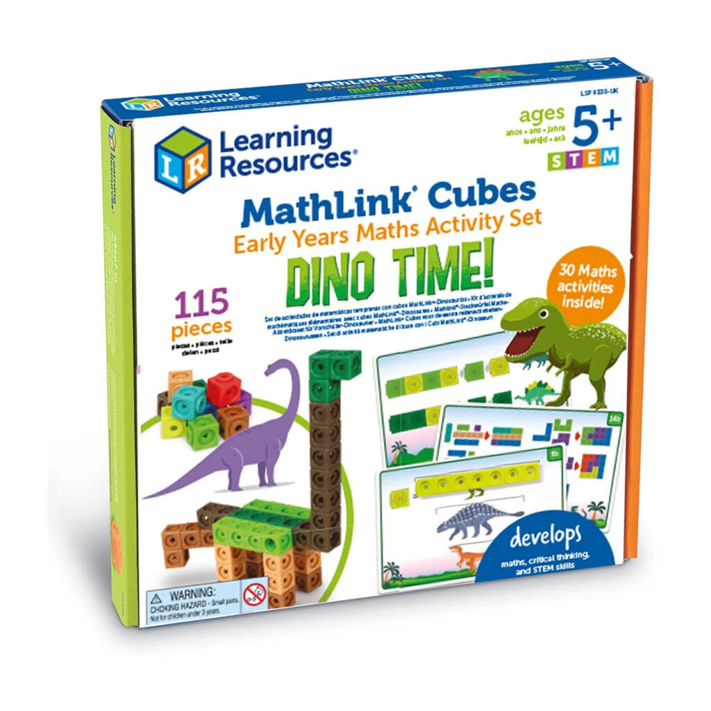 Learning Resources Mathlink Cubes Maths Activity Set - Dino Time