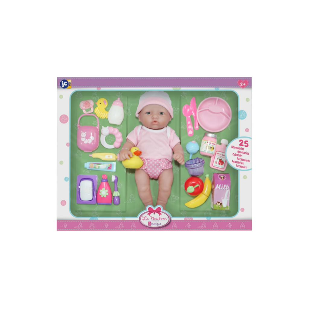 Jc Toys La Newborn. 30Cm All Vinyl Newborn 25 Piece Accessory Gift Set 18348