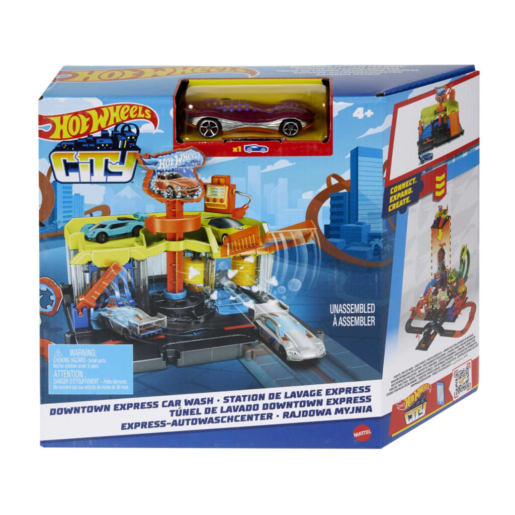 Mattel Hotwheels City Downtown Express - Car Wash Playset
