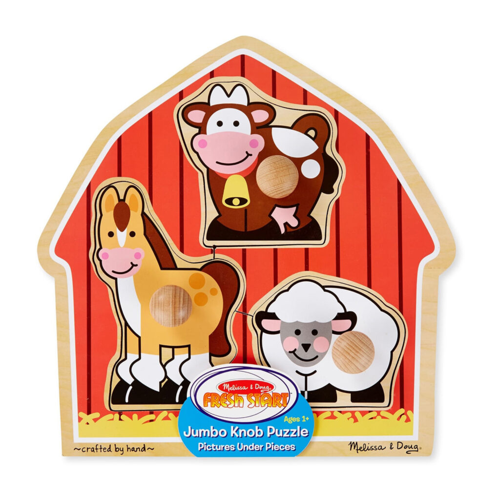 Melissa & Doug Barnyard Animals Jumbo Knob