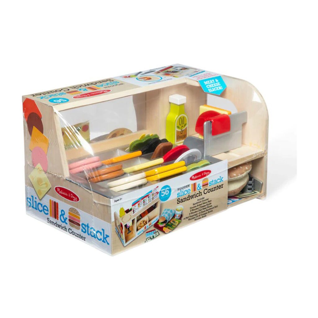 Melissa & Doug Wooden Slice & Stack Sandwich Counter