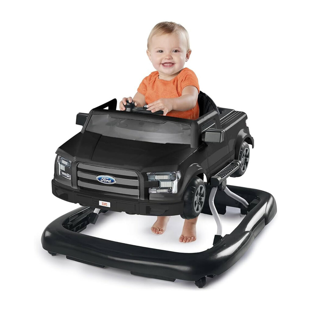 Bright Starts Ways To Play Walker - Ford F-150, Agate Black, 4-In-1 Walker