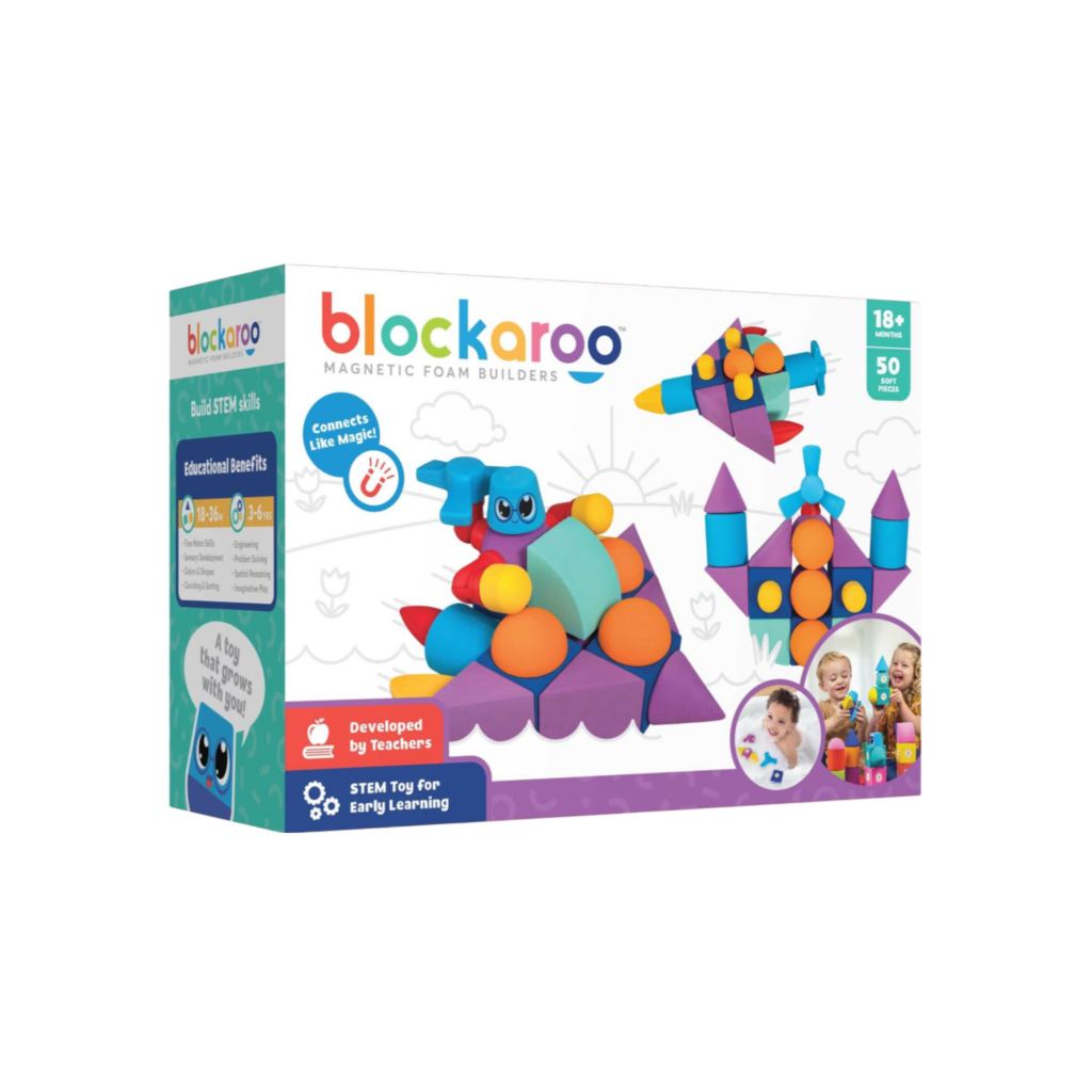 Blockaroo Magnetic Foam Blocks 50-Piece Builder Set