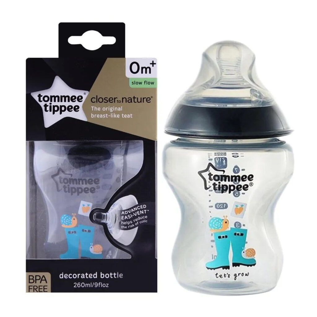 Tommee Tippee Advanced Anti-Colic Feeding Bottle, 260Ml X1 - Boy