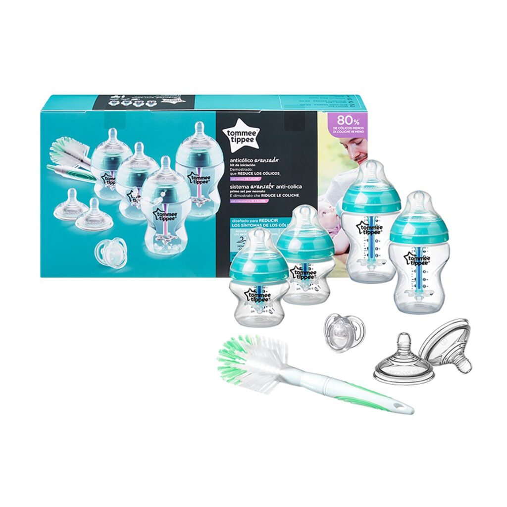 Tommee Tippee Advanced Anti-Colic Feeding Bottle Kit, Starter Set - Blue
