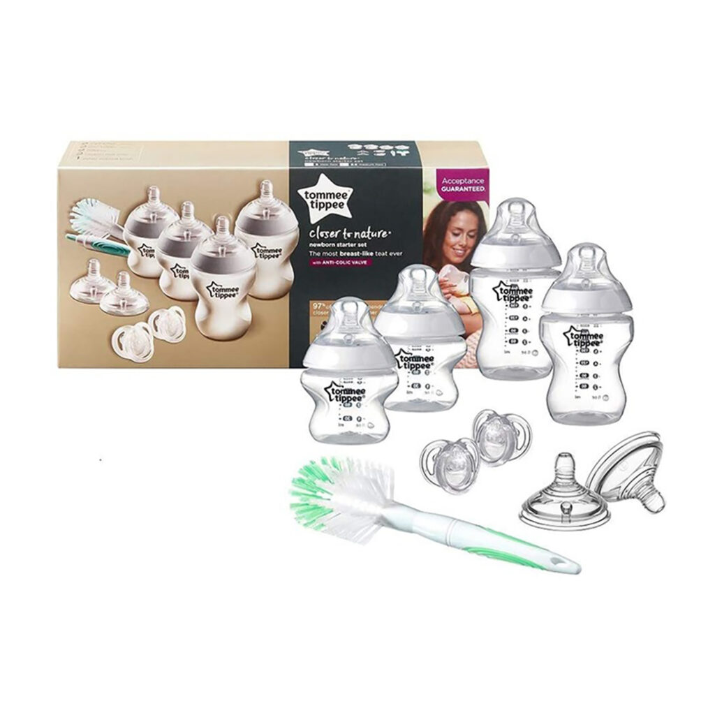 Tommee Tippee Closer To Nature Feeding Bottle Kit, Starter Set - Clear