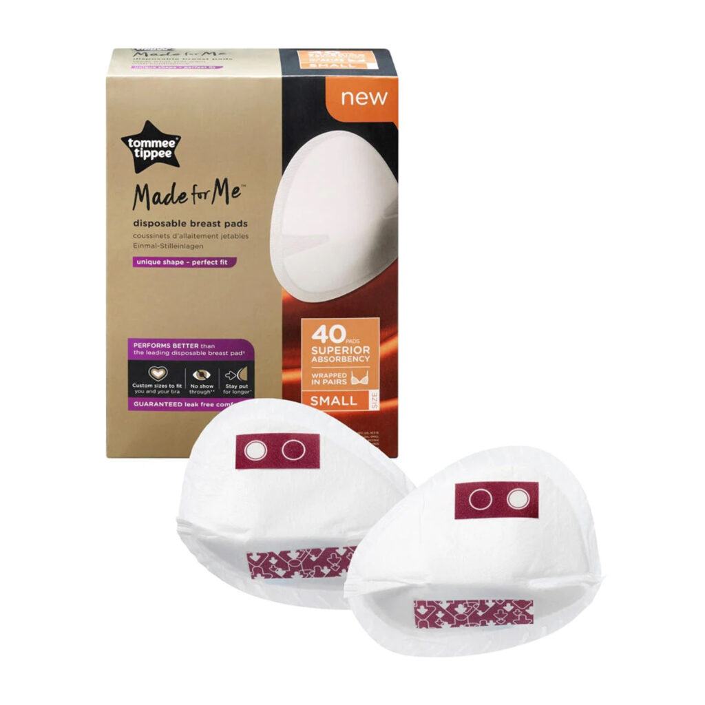 Tommee Tippee Made For Me Disposable Breast Pads 40Pcs Wrapped In Pairs Small Size
