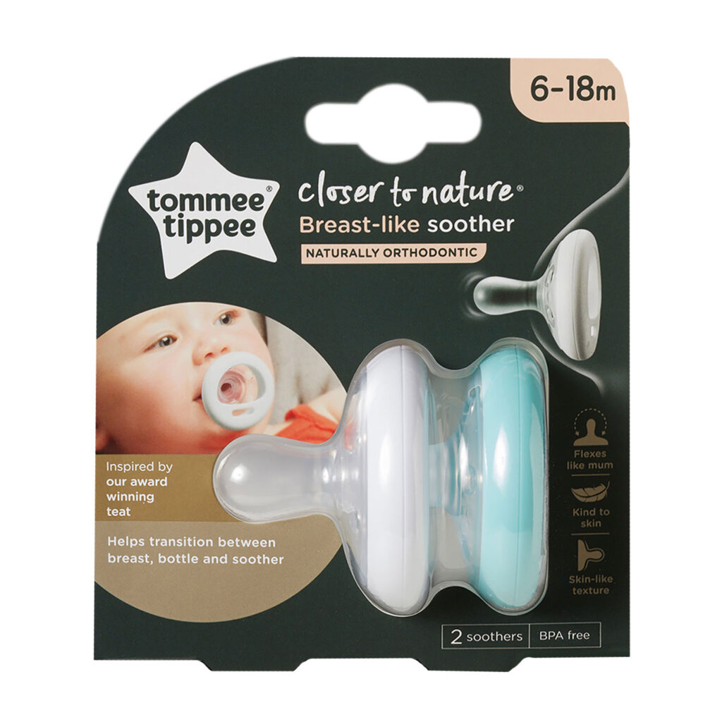 Tommee Tippee Closer To Nature Breast Like Soother,  Pack Of 2,  (6-18 Months)