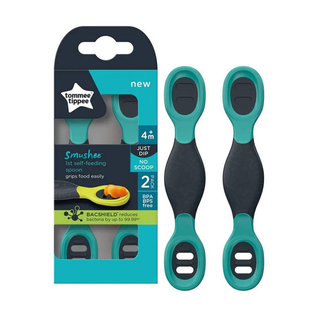 Tommee Tippee Smushee First Self Feeding Spoon, 4 M+ ( Pack Of 2)