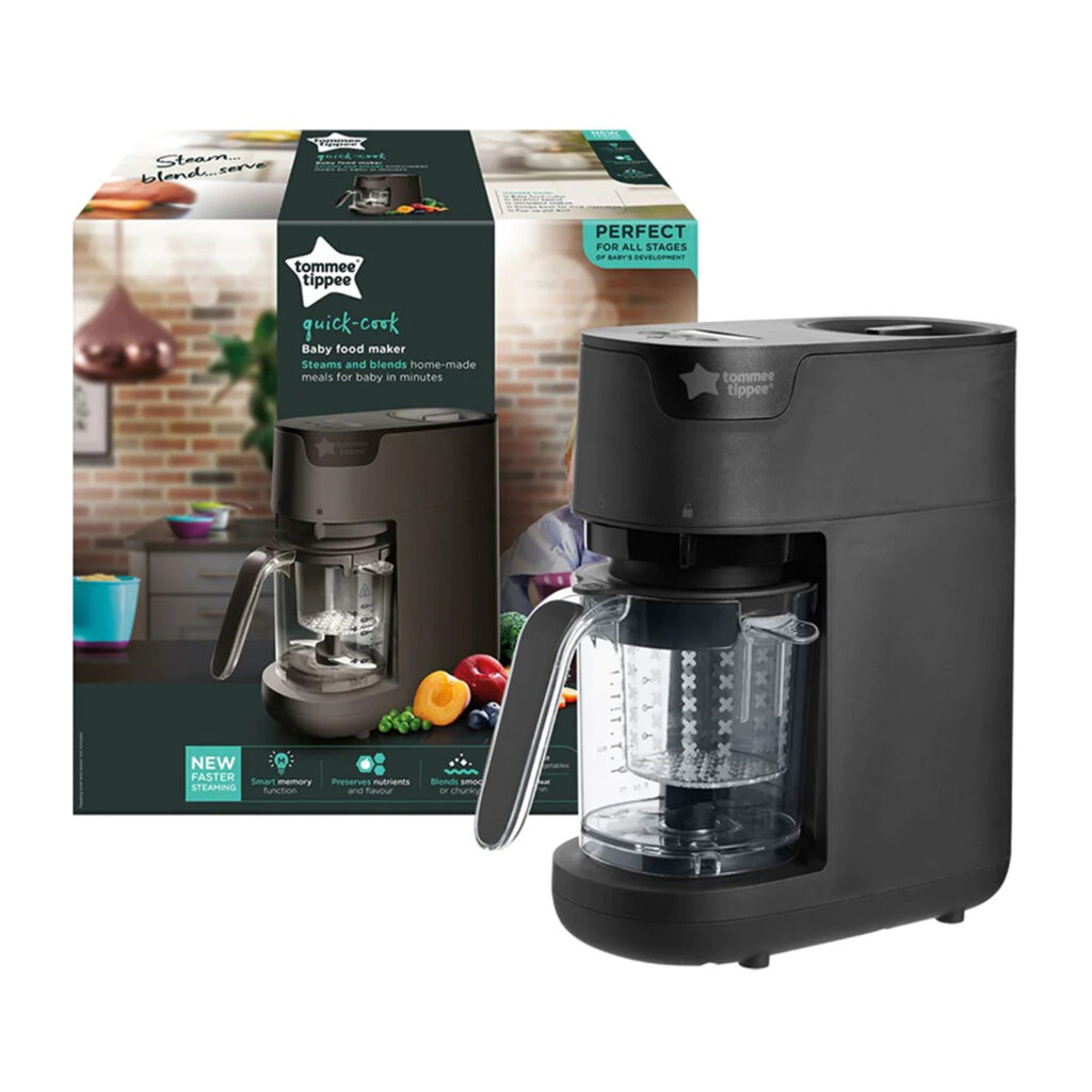 Tommee Tippee Quick Cook Baby Food Steamer Blender-Black