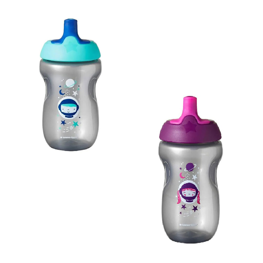 Tommee Tippee Sports Bottle With Sportee Spout, 300Ml-Blue/Purple