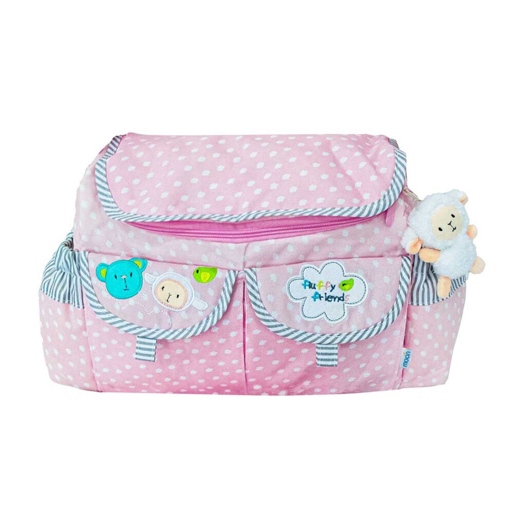 Moon Juvenile Nicole Diaper Bag, Messenger Bag, Multifunction Diaper Bag, Pink
