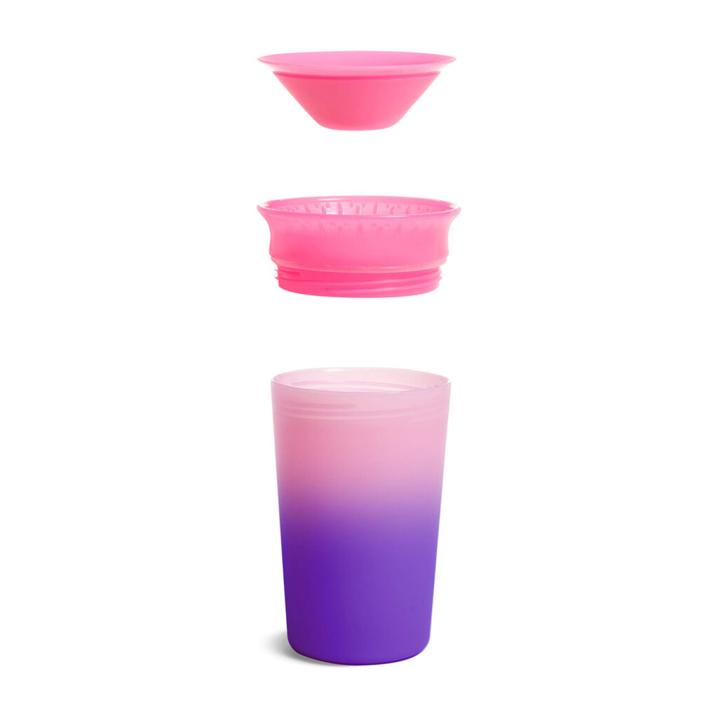 Munchkin 1Pk 9Oz Mrcl Colour Changing Cup-Pnk