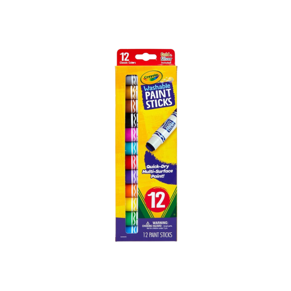 Crayola 12 Ct Washable Paint Sticks, Classic Colors