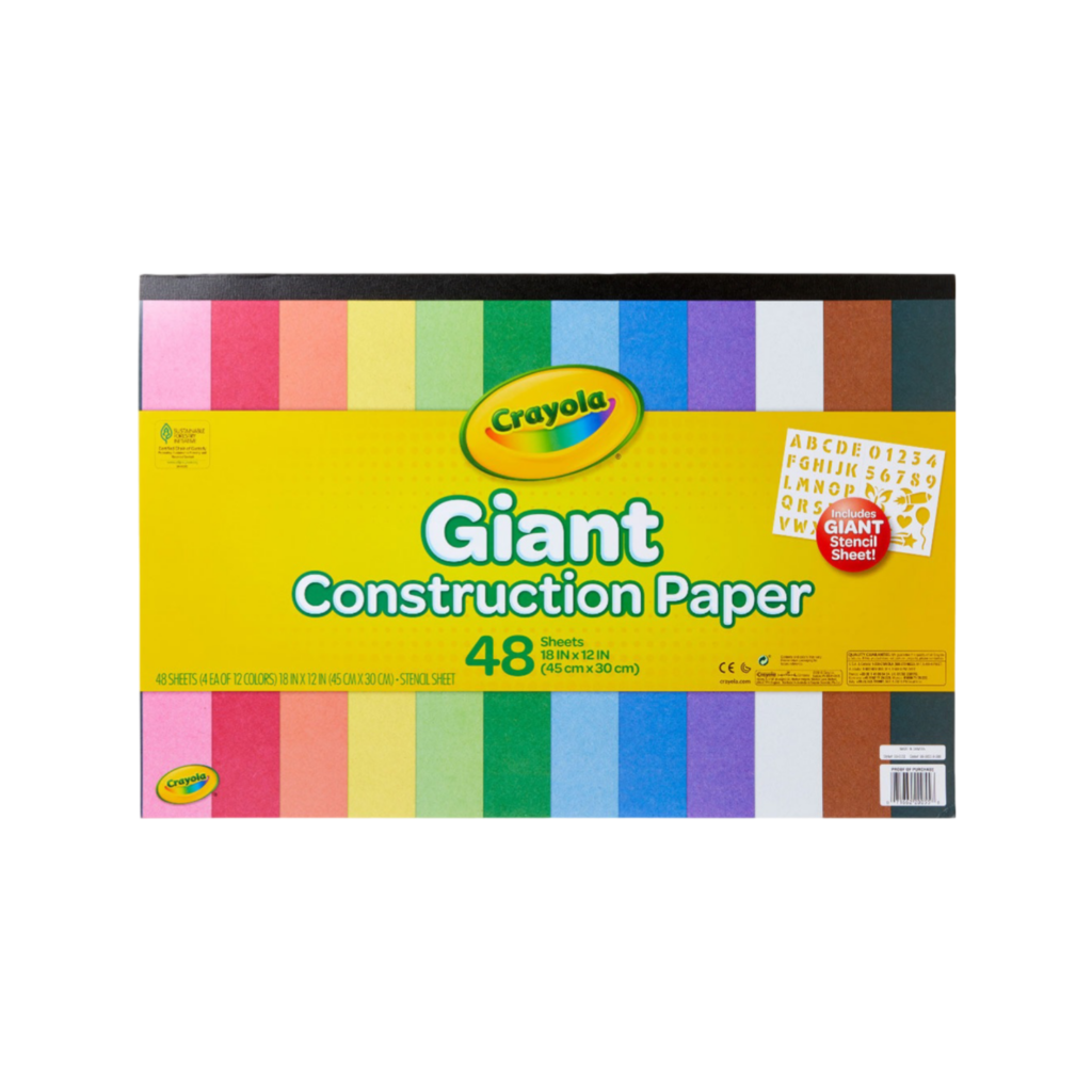 Crayola Giant Construction Paper With Stencils