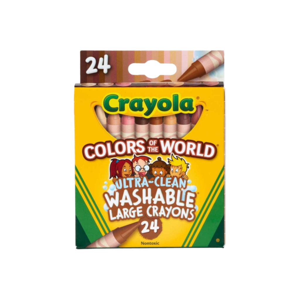Crayola 24 Ct Large Ultra-Clean Washable Crayons, Colors Of The World