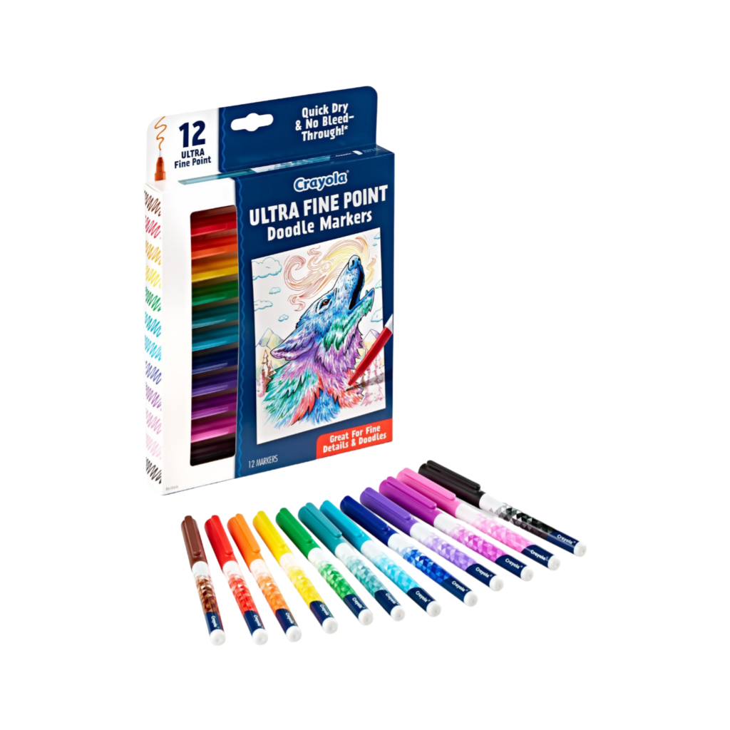 Crayola 12 Ct Fine Point Doodle Markers