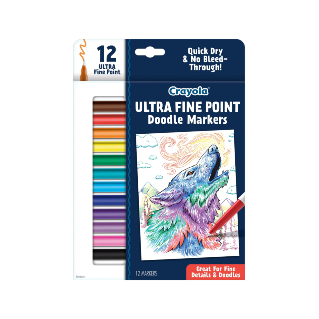 Crayola 12 Ct Ultra-Fine Point Doodle Markers