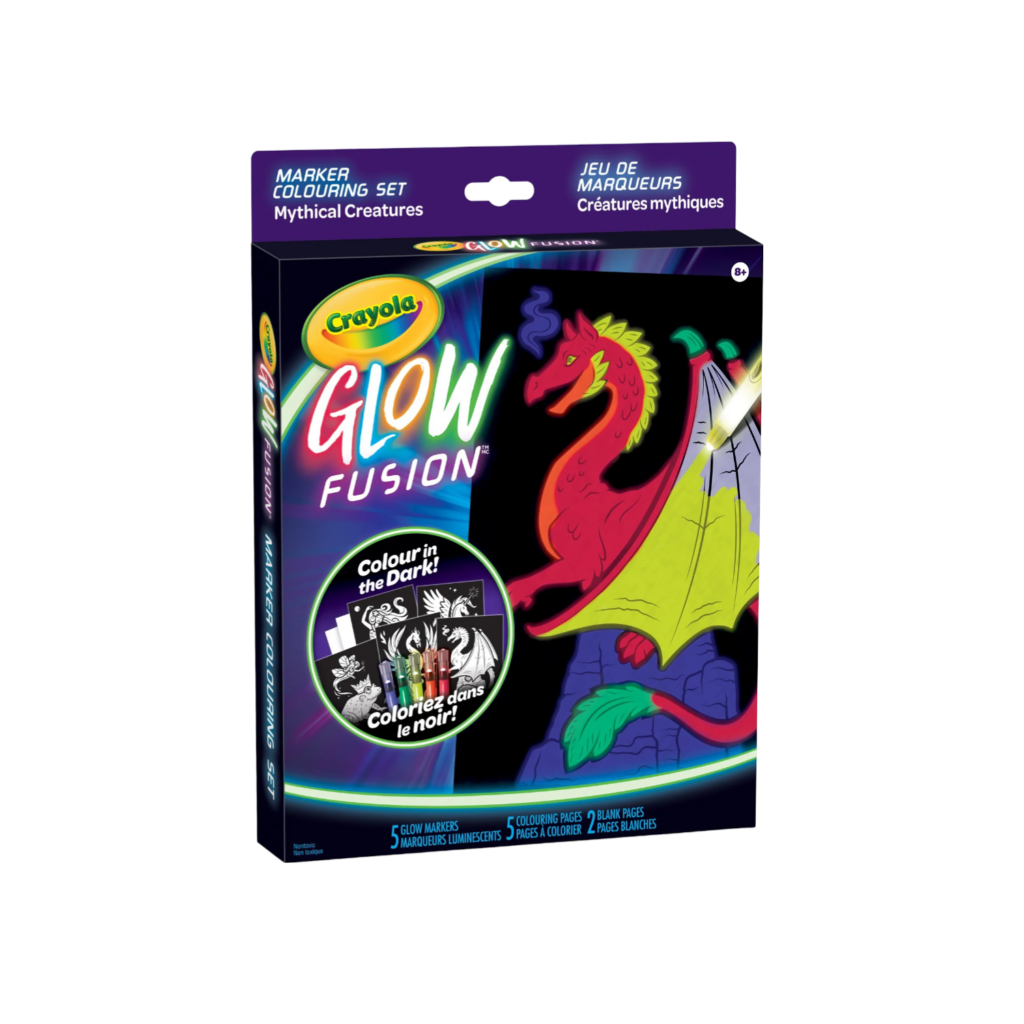 Crayola Glow Fusion, Marker Coloring Set, Mythical Creatures