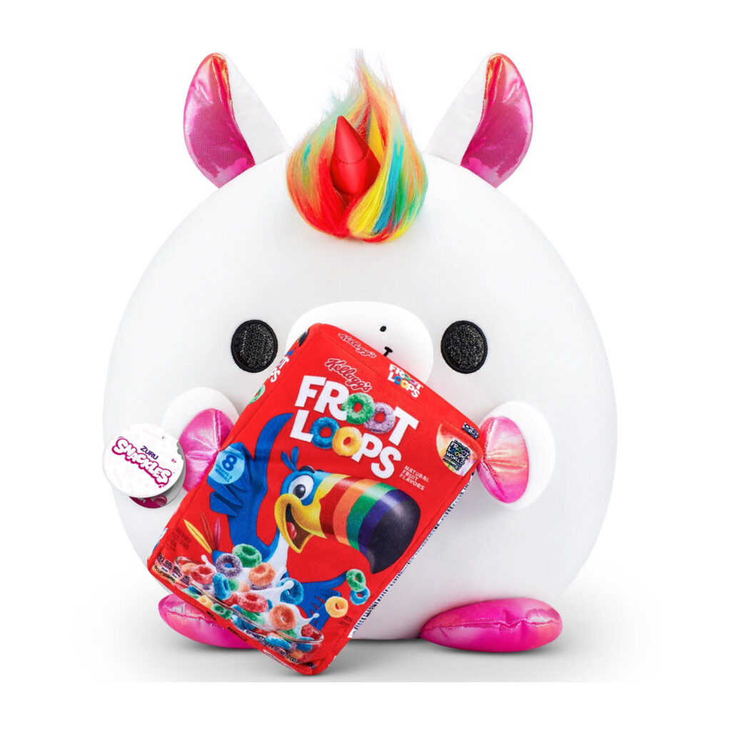 Zuru Snackles Medium - Unicorn Holding Plush Kellogg'S Froot Loops 10.1 Oz