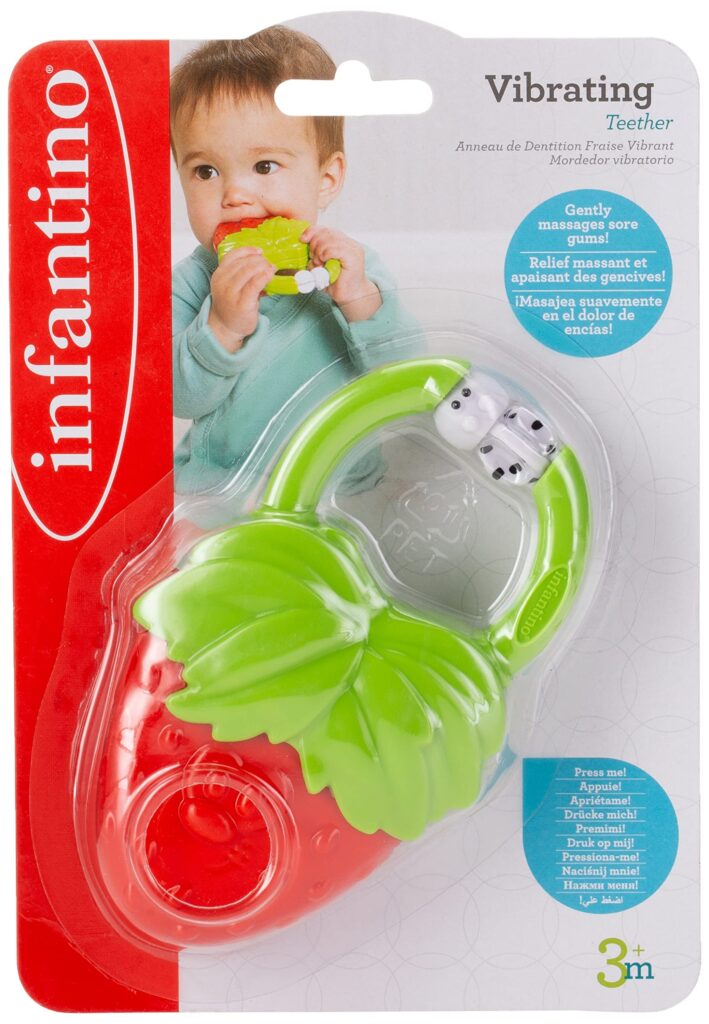 Infantino Vibrating Teether - Strawberry