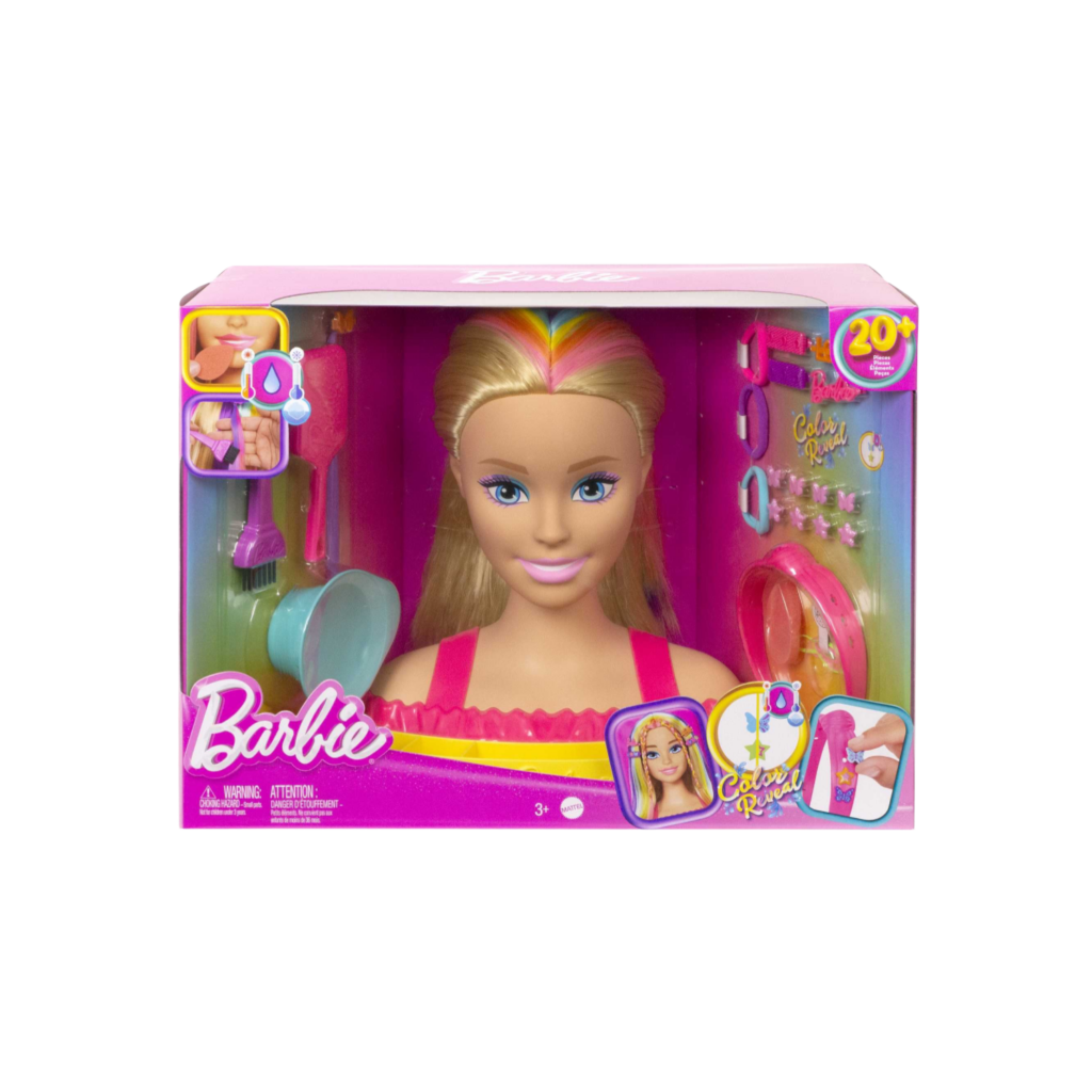 Mattel Barbie Neon Rainbow Deluxe Styling Head - Blonde Hair