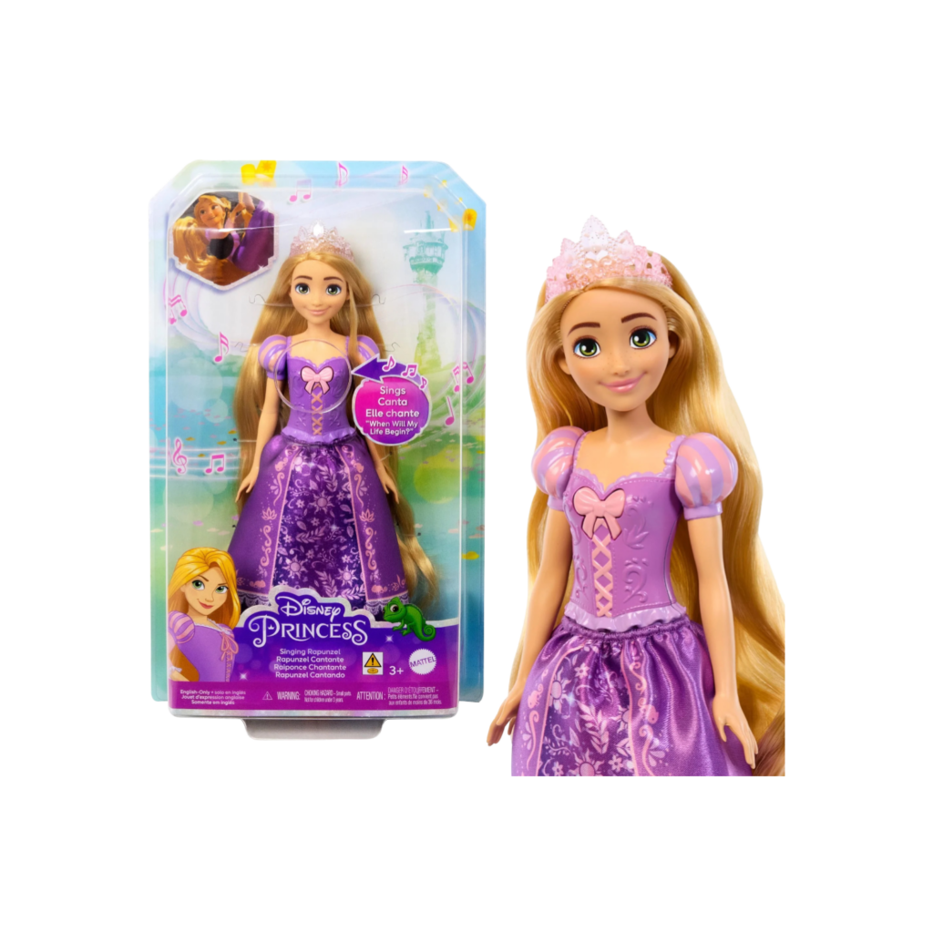 Mattel Disney Princess Fashion Doll Rapunzel Singing Doll - English