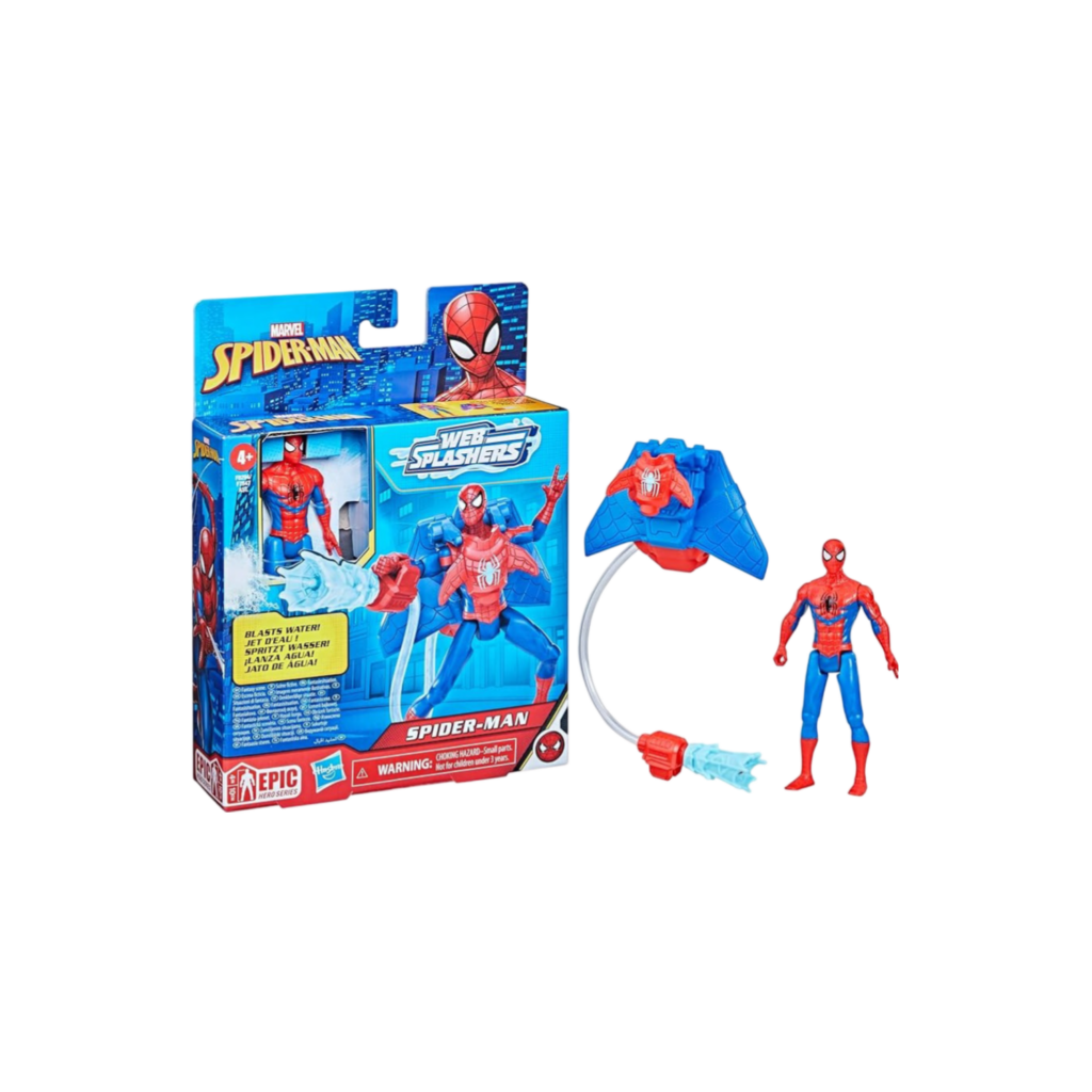 Hasbro Spiderman Spd 4" Deluxe Water Webs Classic Spiderman