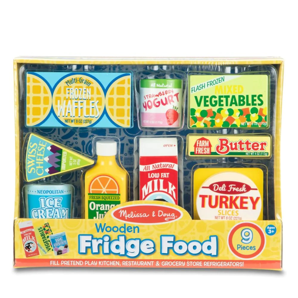 Melissa & Doug Fridge Food Set - Wooden Play Food 46004076
