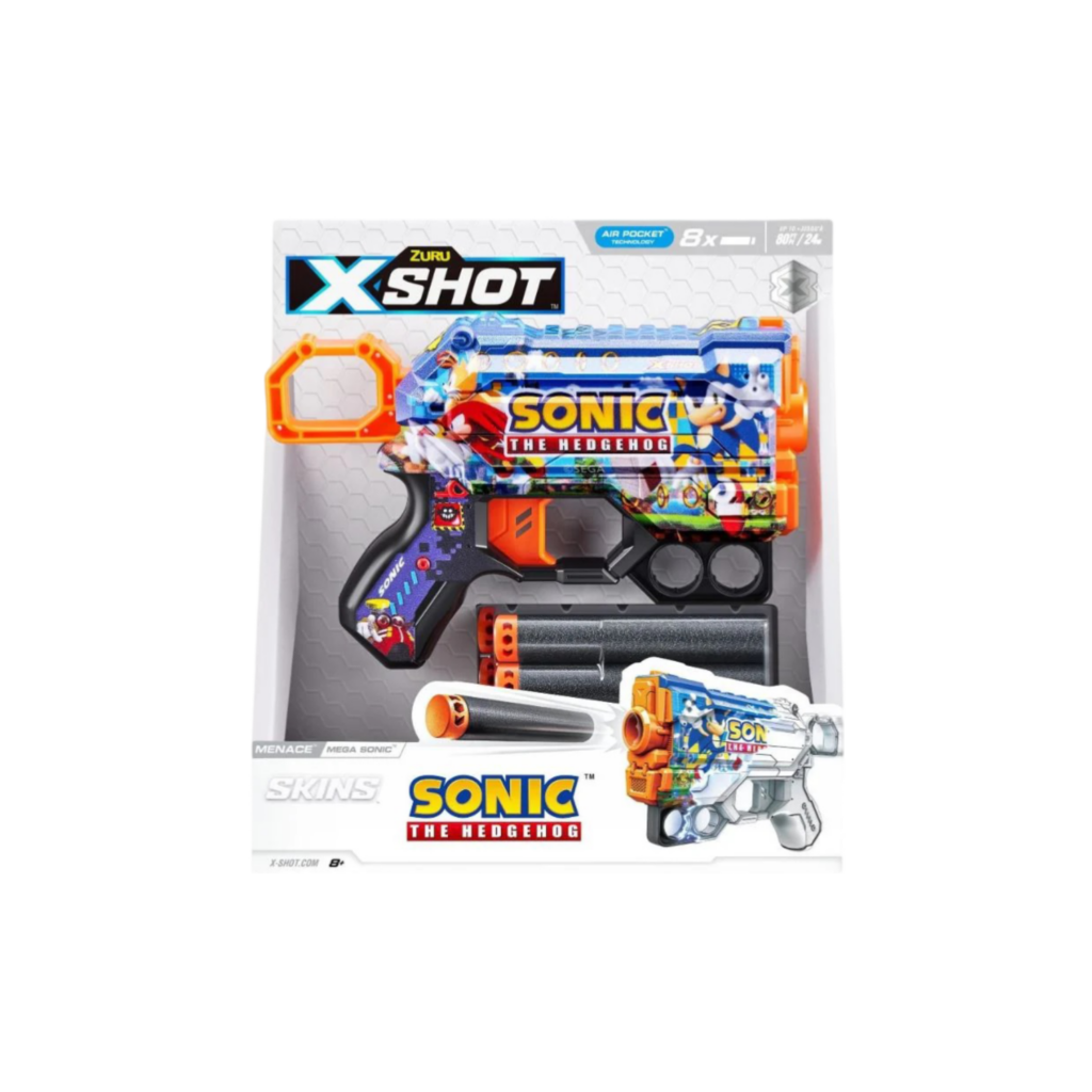 X-Shot Skins Menace Sonic Blue (8 Darts)
