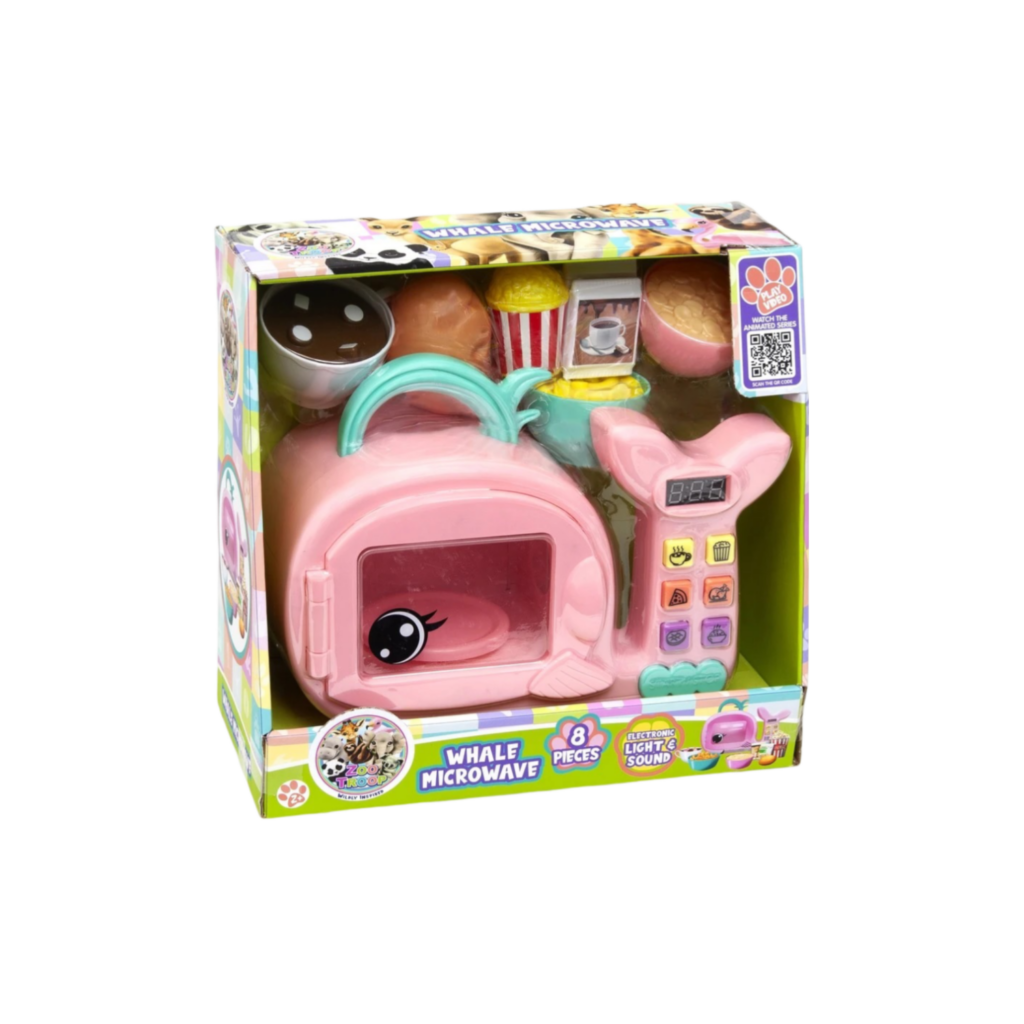 Zoo Troop Whale Microwave With Lots Of Accessories,2 Aa Batteries Are Included