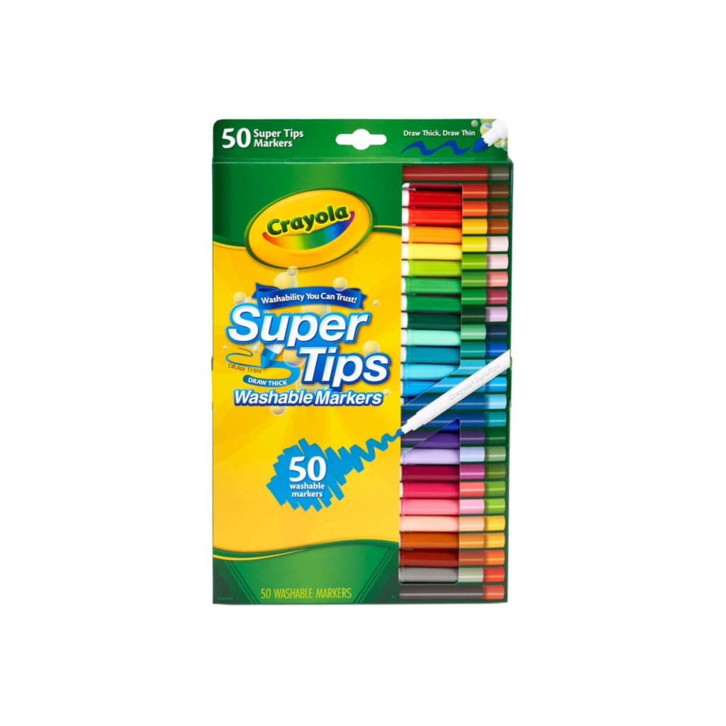 Crayola Supertips Washable Markers 50Ct (50 Different Colours )