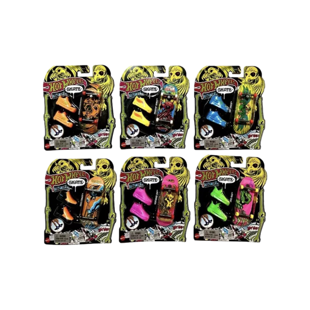 Mattel Hot Wheels Skates Neon Bones Tony Hawk Fingerboard + Shoe Assorted