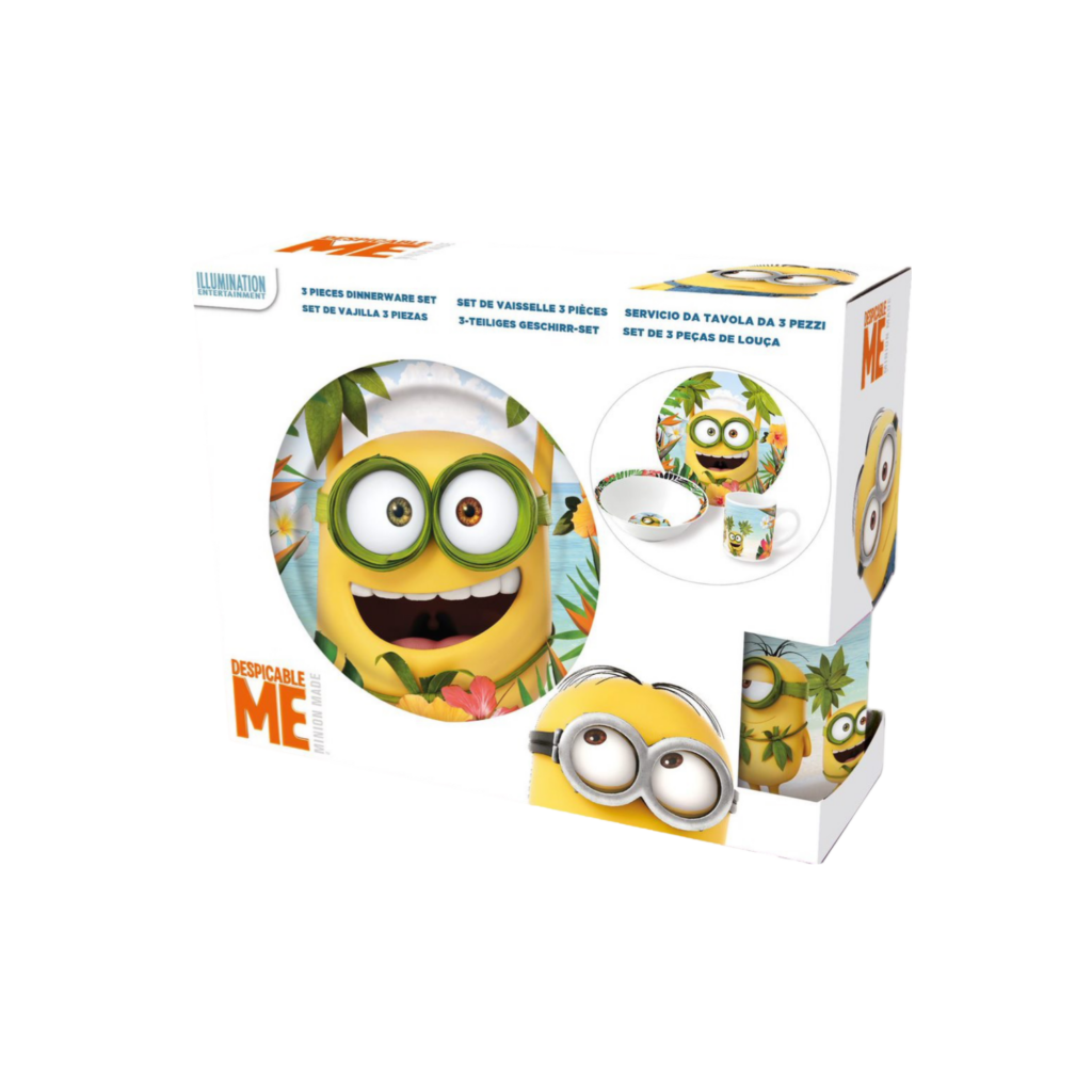 Stor Minions Ceramic 3 Pcs Snack Set