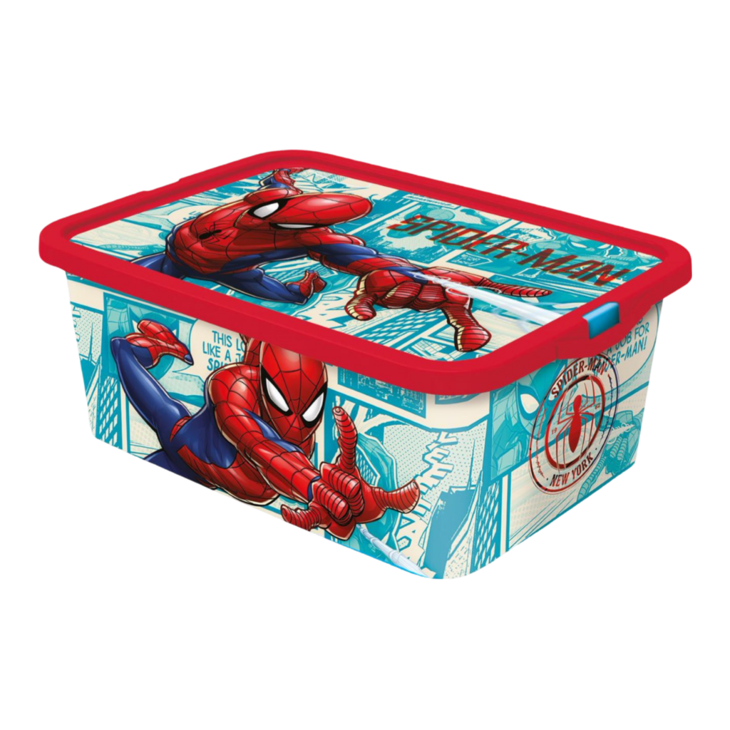 Stor Storage Click Box 13 L Spiderman Comic Book
