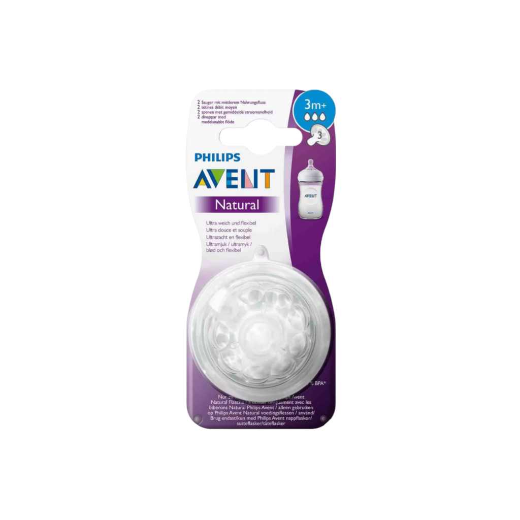 Philips Avent Natural 2.0 Feeding Teats 3 M X2
