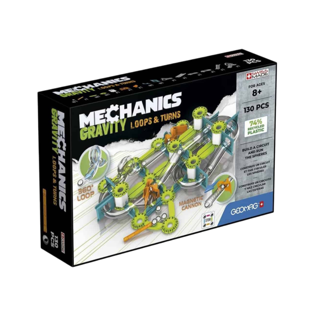Geomag Mechanics Gravity Recycled Loops & Turns 130 Pcs