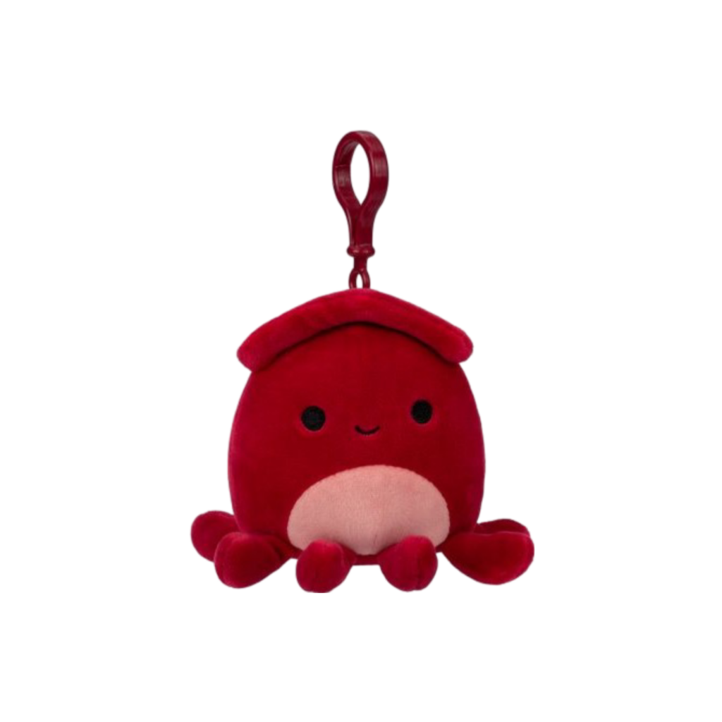 Squishmallows Little Plush 3.5" Clip-Onsqm Altman - Red Squid