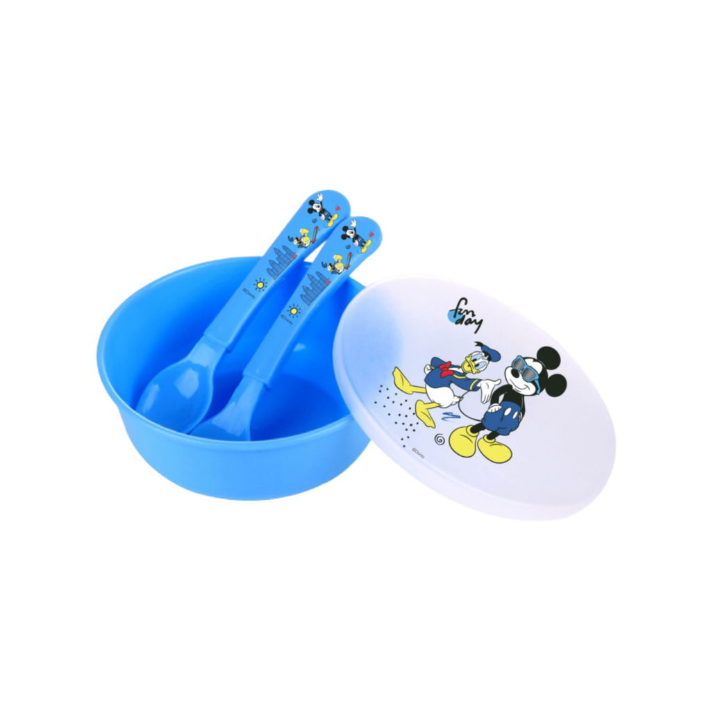 Disney - Baby 3Pcs Feeding Set, Bowl, Spoon And Fork - Mickey Mouse