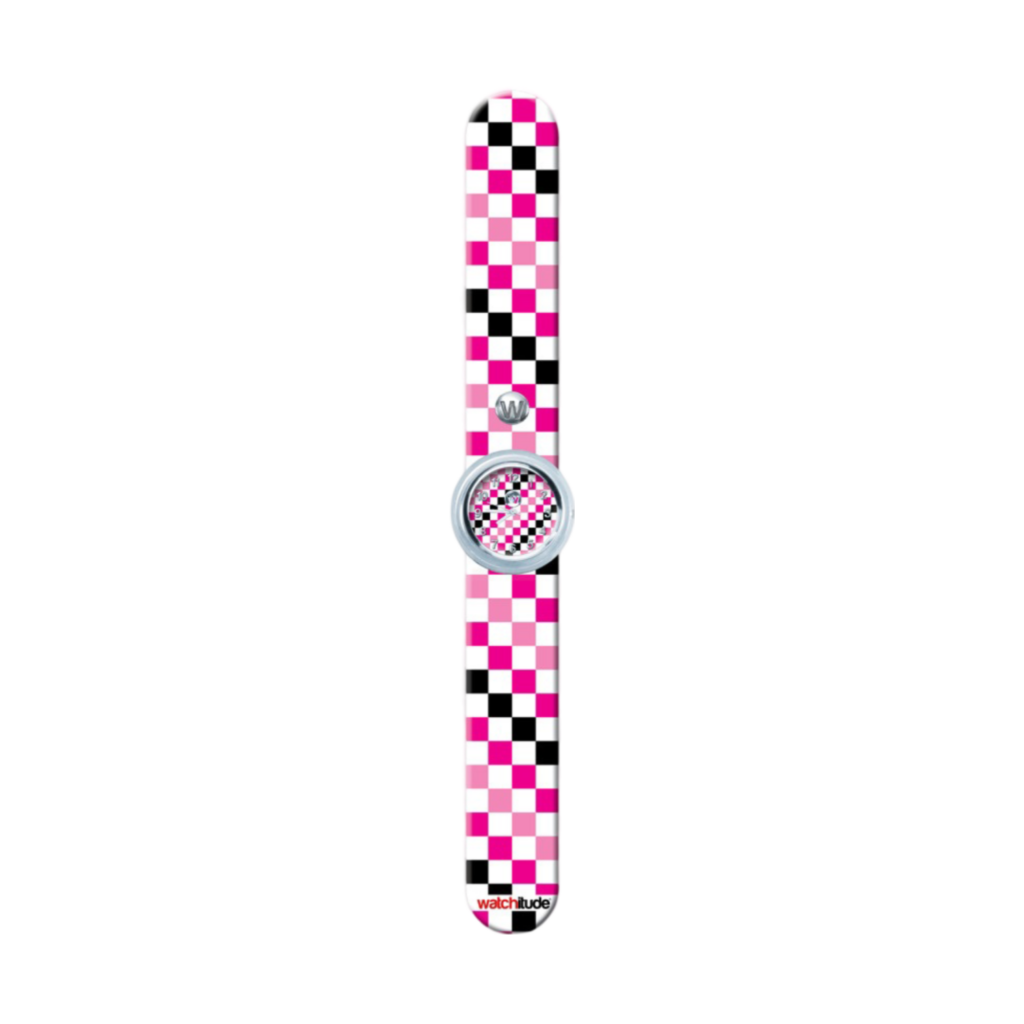 Watchitude Pink Checkers -  Slap Watch
