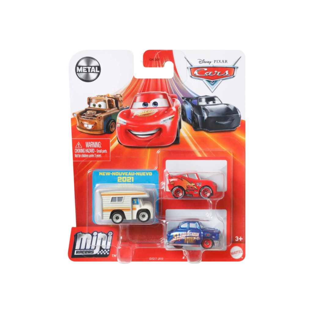 Mattel Cars Mini Racer 3-Pack Assoted - New