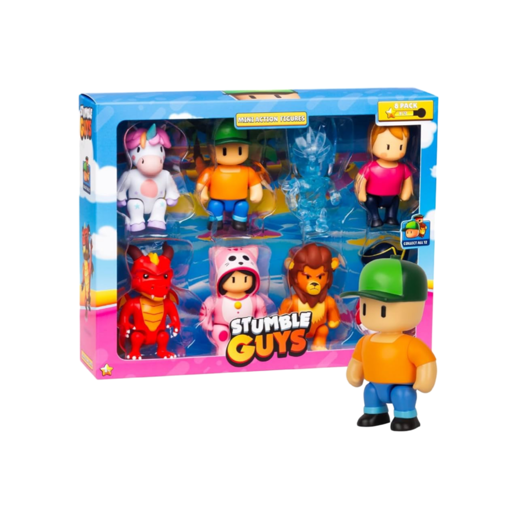 Stumble Guys Mini Action Figure 3"8-Pack Dleluxe Assorted